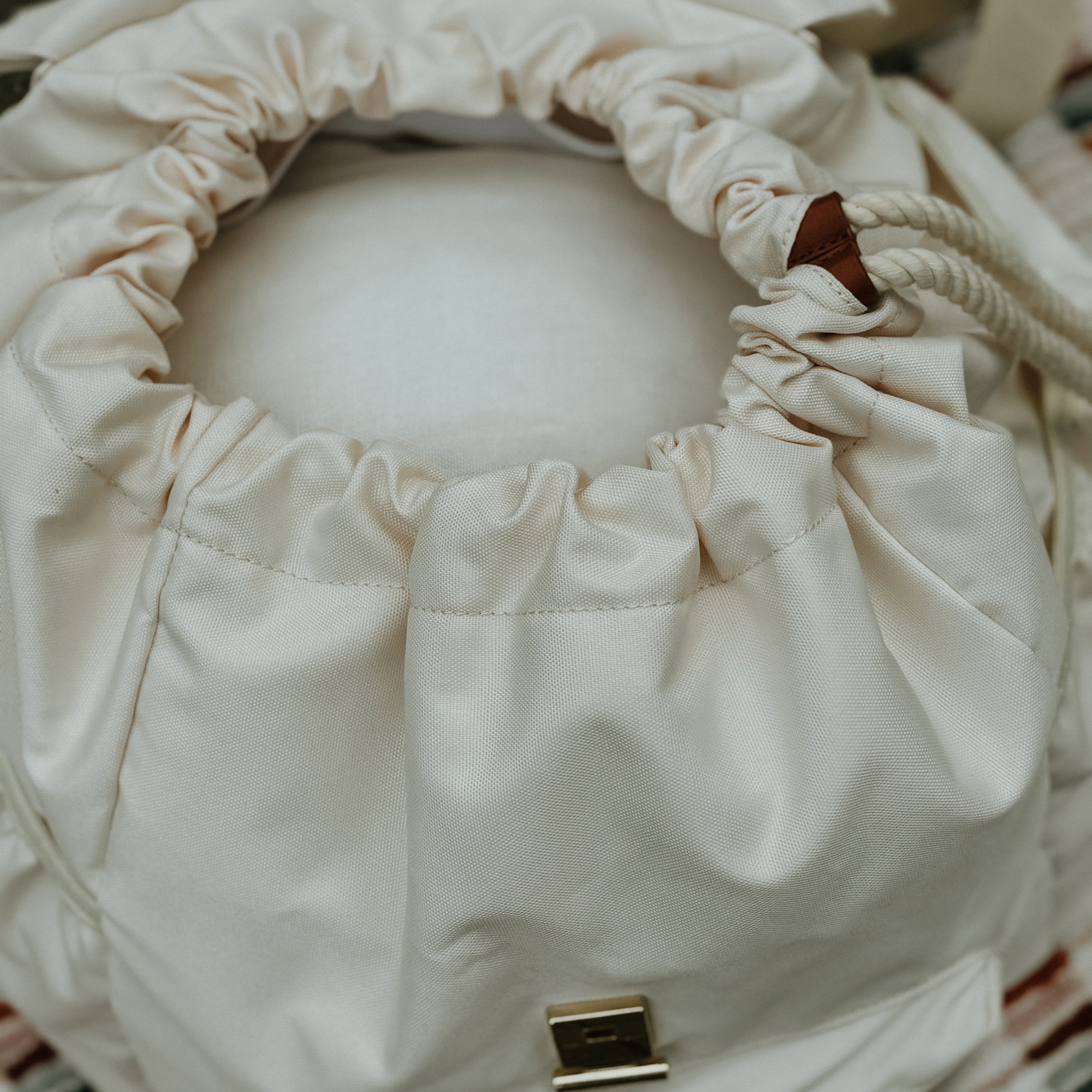 Oversized Backpack - Beige